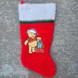 Vintage 80s Disney Winnie The Pooh Christmas‎ Holiday Stocking